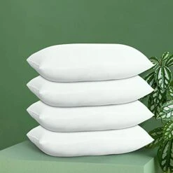 Acanva Square Premium Throw Pillow Inserts With Microfiber Filled, Lumbar Support Decorative Stuffer For Sofa Bed Couch & Chairs, 12x20(4 Count), White -GENERIC Shop 41kxKAwBrOL