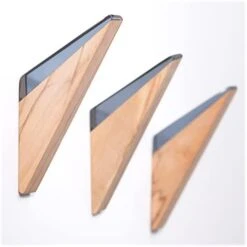 LINE+ARC The Wall Hook (Set Of 3, Amber). Solid Olive Wood & Acrylic Resin. Mid-Century Modern, Minimalist, Scandinavian, Decorative Entryway For Coat Hat Towel. Fasteners Included. 25lb Weight Limit -GENERIC Shop 41l7f VzGbL. AC