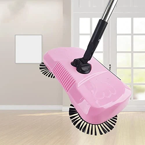 Predolo Household Sweeper Cleaner, Cleaning Tool Floor Dust Sweeper For Carpets, Pink 2 Predolo Household Sweeper Cleaner, Cleaning Tool Floor Dust Sweeper For Carpets, Pink - Image 2