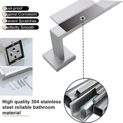 5-Piece Bathroom Hardware Accessories Set 23.6 Inch Towel Bar Towel Rack Sets Modern Towel Ring Kit Stainless Steel Wall Mounted (Brushed Nickel) -GENERIC Shop 41lXOecItEL