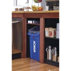 Rubbermaid Slim Jim Trash Can Waste Bin With Venting Channels, Blue Recycling For Kitchen/Office/Workspace, Pack Of 4 19 Rubbermaid Slim Jim Trash Can Waste Bin With Venting Channels, Blue Recycling For Kitchen/Office/Workspace, Pack Of 4 -GENERIC Shop 41mFQtnvKRL