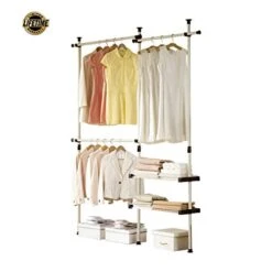PRINCE HANGER, Double 2 Tier Hanger & Shelves, Clothing Rack, Closet Organizer, Clothes Rack, Closet System, Bedroom Garment Rack, Heavy Duty, PHUS-0053, Made In Korea 5 PRINCE HANGER, Double 2 Tier Hanger & Shelves, Clothing Rack, Closet Organizer, Clothes Rack, Closet System, Bedroom Garment Rack, Heavy Duty, PHUS-0053, Made In Korea -GENERIC Shop 41mybunqRHL