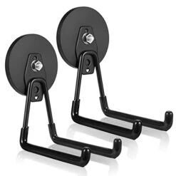 ENUODA Strong Magnetic Hooks Heavy Duty 2 Pack Large Magnet Hooks Heavy Duty Garage Storage Hook Utility Magnet Hooks For Hanging Yard Tools Power Tools Organizer Outdoor Indoor (D88,40Lbs)