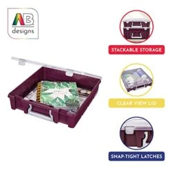 AB Designs 6955ABDP Super Satchel 1-Compartment Open Core, Stackable Home Storage Organization Container, Plum -GENERIC Shop 41nC7QPgNSS