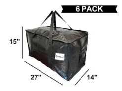 BAG-THAT! 6 Black Moving Bags Extra Large Heavy Duty Storage Bags Zippered Top Handles Wrap Bag Totes For Storage Packing Bags Moving Supplies Packing Supplies For Moving Moving Boxes Plastic Tote 12 BAG-THAT! 6 Black Moving Bags Extra Large Heavy Duty Storage Bags Zippered Top Handles Wrap Bag Totes For Storage Packing Bags Moving Supplies Packing Supplies For Moving Moving Boxes Plastic Tote -GENERIC Shop 41nWLrvUagL