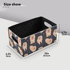 Puppy Storage Basket Felt Storage Bin Collapsible Felt Storage Cloth Baskets Containers Organizer For Pet Supplies Magazine -GENERIC Shop 41nYzioyaML