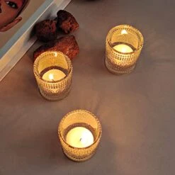 WDHODEC Clear Tealight Candle Holders Set Of 24, Fall Votive Candle Holders, Vintage Tea Lights For Birthday Party, Wedding Halloween Decoration 13 WDHODEC Clear Tealight Candle Holders Set Of 24, Fall Votive Candle Holders, Vintage Tea Lights For Birthday Party, Wedding Halloween Decoration -GENERIC Shop 41noUxavRYL