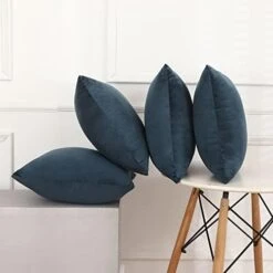 UBeesize Square 18 Inches Throw Pillow Covers Set Of 4, Solid Color Soft Velvet 18x18 Pillow Cover, Neutral Pillow Covers For Sofa Couch Chair Home Decor, Dark Teal Pillow Case -GENERIC Shop 41nsHTpk ZL. AC