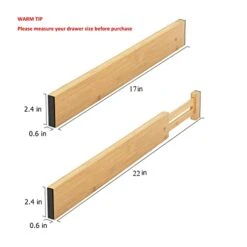 MDHAND Bamboo Drawer Dividers, Expandable & Adjustable Drawer Dividers Organizers, Drawer Separators For Kitchen, Dresser, Bedroom, Office, Set Of 4 (17-22in) 8 MDHAND Bamboo Drawer Dividers, Expandable & Adjustable Drawer Dividers Organizers, Drawer Separators For Kitchen, Dresser, Bedroom, Office, Set Of 4 (17-22in) -GENERIC Shop 41nxHjDGzmL