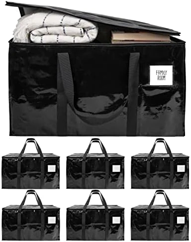 BAG-THAT! 6 Black Moving Bags Extra Large Heavy Duty Storage Bags Zippered Top Handles Wrap Bag Totes For Storage Packing Bags Moving Supplies Packing Supplies For Moving Moving Boxes Plastic Tote 8 BAG-THAT! 6 Black Moving Bags Extra Large Heavy Duty Storage Bags Zippered Top Handles Wrap Bag Totes For Storage Packing Bags Moving Supplies Packing Supplies For Moving Moving Boxes Plastic Tote - Image 8