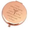  Nurse Gifts For Women Nurse Retirement Gifts For Women,Nurse Gifts Ideas-Makeup Mirror (2.6",Rose Gold,2X)
