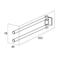 TIGER Dock Towel Rail, Stainless Steel Brushed, 4.9 X 7.8 X 45.3 Cm -GENERIC Shop 41onignV5pL