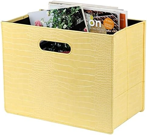 HofferRuffer Magazine Basket Holder, Foldable Magazine Rack, Document File Holder Organizer, File Folder, Newspaper Storage Bin Organizer For Home Or Office, Home Or Office (Green) 12 HofferRuffer Magazine Basket Holder, Foldable Magazine Rack, Document File Holder Organizer, File Folder, Newspaper Storage Bin Organizer For Home Or Office, Home Or Office (Green) - Image 12