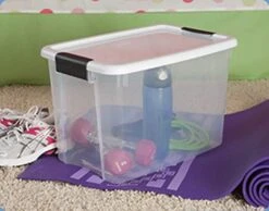 Sterilite 30 Quart (6 Pack) & 18 Quart (6 Pack) Clear Plastic Stackable Storage Container Bin Box Tote With White Latching Lid Organizing Solution -GENERIC Shop 41q5RmIzUyL