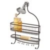 IDesign 62071 York Metal Wire Hanging Shower Caddy, Extra Wide Space For Shampoo, Conditioner, And Soap With Hooks For Razors, Towels, And More, 16" X 4" X 22", Bronze