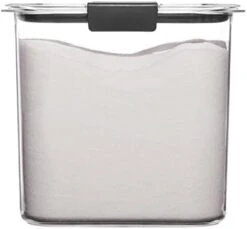 Rubbermaid Brilliance Airtight Food Storage Container For Pantry With Lid For Flour, Sugar, And Rice, 16-Cup, Clear/Grey -GENERIC Shop 41qn5EI0aoL. AC