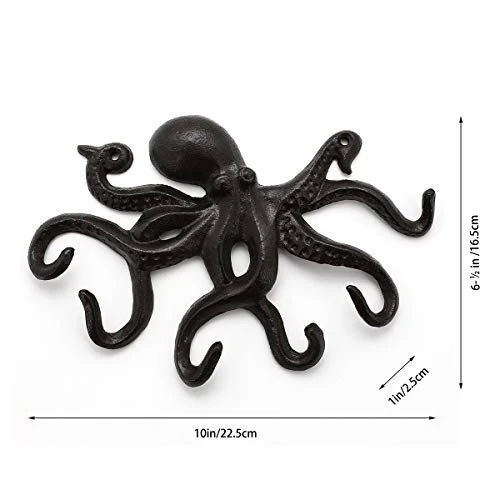 ChasBete Key Holder For Wall, Octopus Coat Hooks Wall Mounted Towel Hooks, Heavy Duty Wall Hooks Decorative With 6 Arms 2 ChasBete Key Holder For Wall, Octopus Coat Hooks Wall Mounted Towel Hooks, Heavy Duty Wall Hooks Decorative With 6 Arms - Image 2