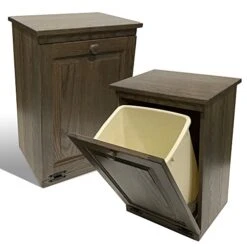 Peaceful Classics Tilt Out Trash Cabinet- Amish Handcrafted Wooden Pull Out Cabinet, Decorative Trash Bin Cabinet For Kitchen, Bedroom, & Home Patio, Tilt Out Laundry Hamper Cabinet, Golden Oak -GENERIC Shop 41r3jieOwGL