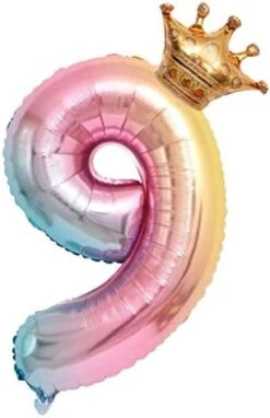 Ntpwenla Aluminum Film 32 Inch Digital Crown Foil Number Balloons Gradient Color Digital Balloon,Baby Birthday Shower Wedding Anniversary Balloon (1) 17 Ntpwenla Aluminum Film 32 Inch Digital Crown Foil Number Balloons Gradient Color Digital Balloon,Baby Birthday Shower Wedding Anniversary Balloon (1) -GENERIC Shop 41r3wqTmKL. AC