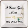 Mothers Day Gifts For Wife Gifts From Husband, Happy Anniversary - Romantic Wife Gifts For Her Wife, Best Wife Mothers Day Birthday Gifts, Ring Dish Holder, Jewelry Tray, Trinket Dish, I Love You More
