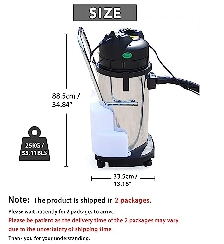 40L/11Gal Commercial Carpet Cleaning Machine 3 In 1 Carpet Extractor For Car Detailing, Commercial Stainless Steel Carpet Shampooer (Shipped In 2 Parcel) 2 40L/11Gal Commercial Carpet Cleaning Machine 3 In 1 Carpet Extractor For Car Detailing, Commercial Stainless Steel Carpet Shampooer (Shipped In 2 Parcel) - Image 2