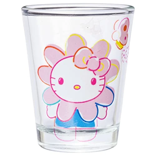 Silver Buffalo Hello Kitty Garden 4-Pack Mini Glass Set, 1.5 Ounces 2 Silver Buffalo Hello Kitty Garden 4-Pack Mini Glass Set, 1.5 Ounces - Image 2