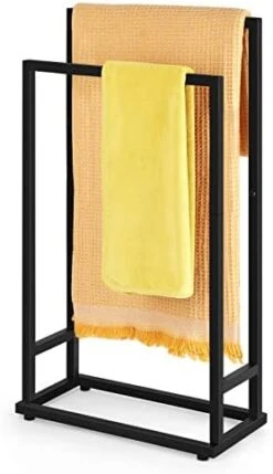 Free Standing Towel Rack 2 Tier Towel Holder Stand Small Hand Towel Drying Rack Black Towel Blanket Racks For Bathroom Laundry Room Bedroom Pool (Matte Black) 12 Free Standing Towel Rack 2 Tier Towel Holder Stand Small Hand Towel Drying Rack Black Towel Blanket Racks For Bathroom Laundry Room Bedroom Pool (Matte Black) -GENERIC Shop 41smeSTTXyL. AC