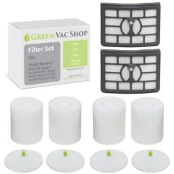 GreenVacShop 4+2 Pack Shark Rotator Professional Lift-Away NV500, NV501, NV502, NV503, NV505, NV510, NV520, NV552, UV560 Replacement Filter Set, 4 Foam+4 Felt+2 HEPA Filters, XFF500 XHF500