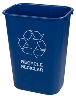 Carlisle FoodService Products 342913REC14 Plastic Recycle Deskside Wastebasket, 13 Quart, Blue 9 Carlisle FoodService Products 342913REC14 Plastic Recycle Deskside Wastebasket, 13 Quart, Blue -GENERIC Shop 41tIWmxR02L