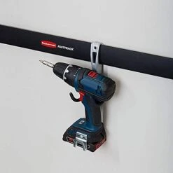 Rubbermaid Universal Powder Coaded Metallic FastTrack Hanging Garage Hook Organizers For Ladder, Tool, And Bike Storage (4 Pack) -GENERIC Shop 41tgzfnsgrL