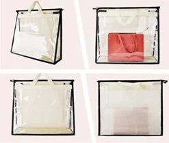 Vercord Clear PVC Handbag Dust-Free Cover Moistureproof Purse Storage Bag Organizer With Handle Zipper Space-Save Holder For Closet Beige XXL 17 Vercord Clear PVC Handbag Dust-Free Cover Moistureproof Purse Storage Bag Organizer With Handle Zipper Space-Save Holder For Closet Beige XXL -GENERIC Shop 41trMH8YlML