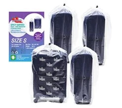 4 Pieces Of Dust Cover Big Plastic Drawstring Bags Multi-Purpose For Storage And Keeping Luggage, Big Dolls, Blankets, Pillows, Suitcase Good For Household Organizing Reusable (S (63x82 Cm))