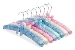 Whitmor Satin Pastel-Set Of 8 Padded Hanger, 8 Count, 1.50 X 15.63 X 7.0 Inches