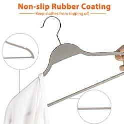 ELONG HOME Plastic Clothes Hangers, Upgraded Rubber Non Slip Plastic Hangers, Non Velvet Durable Slim Clothing Hangers, 17.7 Inches Wide For Adults Clothes, 20 Pack 10 ELONG HOME Plastic Clothes Hangers, Upgraded Rubber Non Slip Plastic Hangers, Non Velvet Durable Slim Clothing Hangers, 17.7 Inches Wide For Adults Clothes, 20 Pack -GENERIC Shop 41uQyRfqg7L