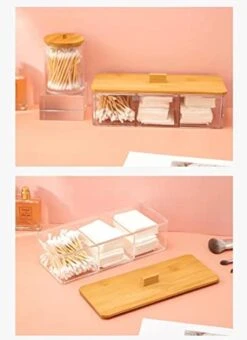 Agirlvct Wood Qtip Holder,Cotton Ball And Swab Holder Organizer With Lid,Jar For Cotton Rounds,Bathroom Containers,Q-tip Dispenser,Clear Acrylic Desk Organizer For Makeup Pads,Cosmetics Bedroom 13 Agirlvct Wood Qtip Holder,Cotton Ball And Swab Holder Organizer With Lid,Jar For Cotton Rounds,Bathroom Containers,Q-tip Dispenser,Clear Acrylic Desk Organizer For Makeup Pads,Cosmetics Bedroom -GENERIC Shop 41uUyLF47bL
