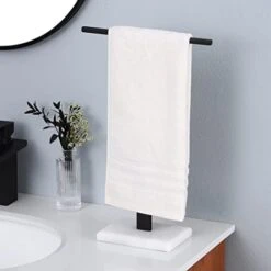 KES Countertop Towel Rack Stand, Free Standing Hand Towel Holder With Marble Base Towel Rack Standing For Bathroom SUS304 Stainless Steel T-Shape Brushed Steel, BTH224-2 -GENERIC Shop 41ucn3I3e7L. AC
