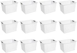 Sterilite 16248006 Medium Ultra Basket, White Basket W/ Titanium Inserts, 6-Pack -GENERIC Shop 41uhRgJBgHL. AC