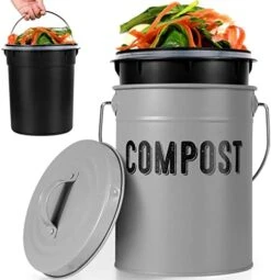 Durmmur Compost Bin Kitchen Counter, Indoor Compost Bin, Includes Inner Bucket With Sealed Ring Compost Pail, Countertop Compost Bin With Lid, Compost Bucket Compost Container, 1.0 Gallon 14 Durmmur Compost Bin Kitchen Counter, Indoor Compost Bin, Includes Inner Bucket With Sealed Ring Compost Pail, Countertop Compost Bin With Lid, Compost Bucket Compost Container, 1.0 Gallon -GENERIC Shop 41uogZZopwL. AC