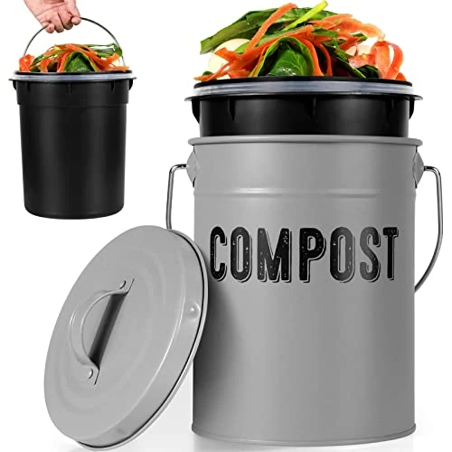 Durmmur Compost Bin Kitchen Counter, Indoor Compost Bin, Includes Inner Bucket With Sealed Ring Compost Pail, Countertop Compost Bin With Lid, Compost Bucket Compost Container, 1.0 Gallon 1 Durmmur Compost Bin Kitchen Counter, Indoor Compost Bin, Includes Inner Bucket With Sealed Ring Compost Pail, Countertop Compost Bin With Lid, Compost Bucket Compost Container, 1.0 Gallon
