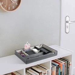 ProCase PU Valet Tray For Dad, Fathers’ Day Gift From Son Daughter - Nightstand Organizer EDC Dump Catchall Trays With Phone Charging Station, Dresser Top Entryway Faux Leather Storage Box -Black -GENERIC Shop 41vMQpM2ESL