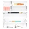 STYLIO Stackable Clear Acrylic Bathroom Drawer Organizers. Vanity Makeup Organizer. Bathroom Organization And Storage. Bathroom Storage 8 Piece Storage Drawers. Cabinet Organizer Bins Clear Containers