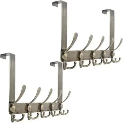 WEBI Over The Door Hook Door Hanger Hook Rack With 5 Tri Hooks For Hanging Coats, Over The Door Towel Rack Towel Hanger Door Coat Hanger Over Door Coat Rack For Bathroom,Behind Back Of Door,White -GENERIC Shop 41vjadccKLL. AC