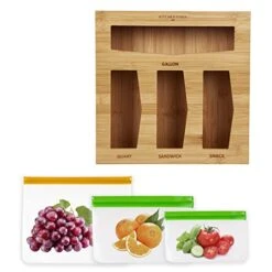 GENERIC Ziplock Bag Storage Organizer And Stasher Reusable Freezer Bags For Kitchen, Ziplock Bag For Drawer Organizer, Stasher Reusable Storage Bags For Kitchen And Drawer (REUSABLES Bags)