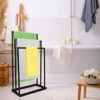 3 Tiers Stainless Steel Towel Rack, 3 Bars Free Standing Towel Rack, Holder Drying Stand Towel For Bathroom, Hand Towel Drying Rack Stand, Black Towel Rack, Next To Tub Or Shower