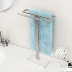 KES Hand Towel Stand With Marble Base, S-Shape Towel Rack Free Standing Hand Towel Holder For Bathroom Countertop SUS304 Stainless Steel Brushed Finish, BTH223-2 -GENERIC Shop 41wMq0ONNZL. AC