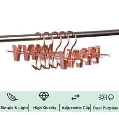 Amber Home 24 Pack Add-on Rose Gold Metal Pant Skirt Hangers, Multi Stackable Add On Copper Trouser Hangers For Slacks Jeans Boutique Clothing With Extra Strong Non-Slip Adjustable Clips (Copper, 24) 14 Amber Home 24 Pack Add-on Rose Gold Metal Pant Skirt Hangers, Multi Stackable Add On Copper Trouser Hangers For Slacks Jeans Boutique Clothing With Extra Strong Non-Slip Adjustable Clips (Copper, 24) -GENERIC Shop 41wOToaPN9L