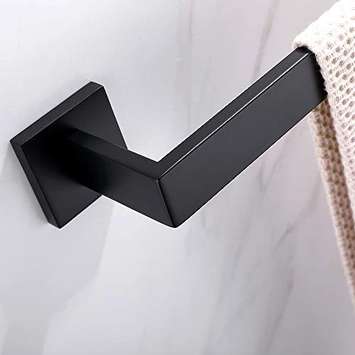 23.6 Inch Black Single Towel Bar Rack, SUS 304 Stainless Steel Bathroom Towel Bar Heavy Duty Towel Holder Kitchen Towel Rod, Wall Mount With Screws Towel Bar Rod Matte Black Finish 5 23.6 Inch Black Single Towel Bar Rack, SUS 304 Stainless Steel Bathroom Towel Bar Heavy Duty Towel Holder Kitchen Towel Rod, Wall Mount With Screws Towel Bar Rod Matte Black Finish - Image 5