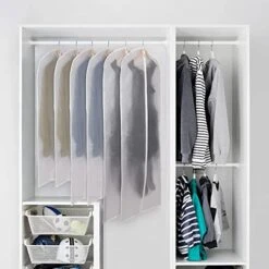 Kntiwiwo Garment Bags Dress Bag For Storage 60 Inches Dust-Proof Suit Protector Cover Bag With Zipper For Long Dresses, Suit, Coat Closet Clothes Storage, Set Of 12 -GENERIC Shop 41xAlpflcEL