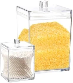 Youngever Clear Plastic Apothecary Jar, Square Shape (30 Ounce) -GENERIC Shop 41xcCRdiA5L. AC