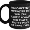 GENERIC Appreciation Valet Gifts, You Can't Buy Happiness But You Can Become A Valet And, Cool 11oz 15oz Mug For Coworkers From Boss, Valentines Day, Love, Flowers, Chocolates